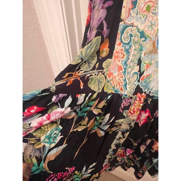 Johnny Was Floral Kimono Dress With Tassel Tie Womens Boho Style Women’s Sz L wi - Picture 9 of 16